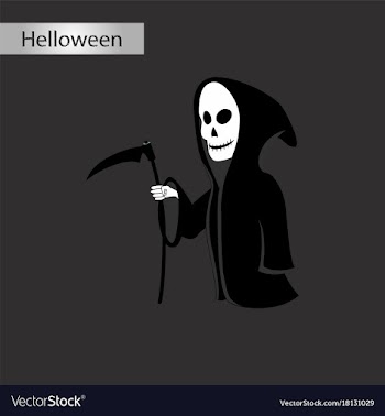 Black and white style icon of halloween death vector image