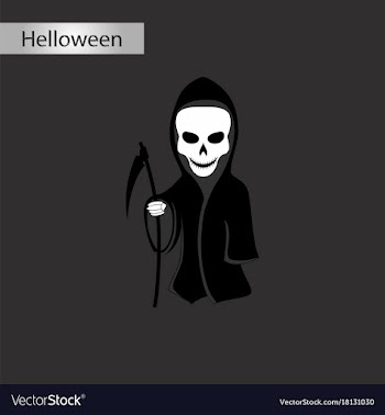 Black and white style icon of halloween death vector image