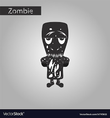 Black and white style icon of halloween monster vector image