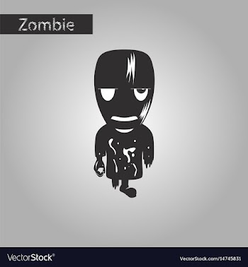 Black and white style icon of halloween monster vector image