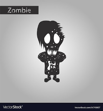 Black and white style icon of halloween monster vector image