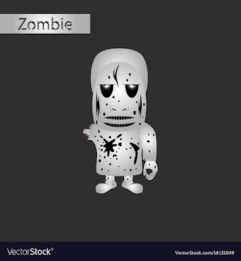 Black and white style icon of halloween monster vector image