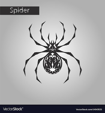Black and white style icon of halloween spider vector image