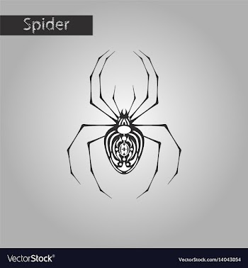 Black and white style icon of halloween spider vector image