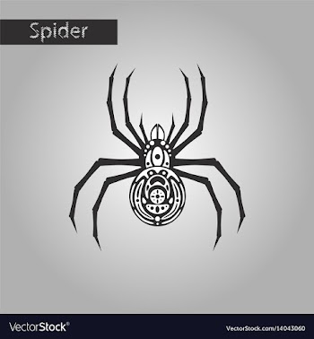 Black and white style icon of halloween spider vector image