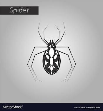 Black and white style icon of halloween spider vector image