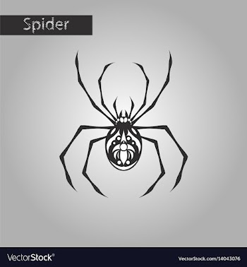Black and white style icon of halloween spider vector image