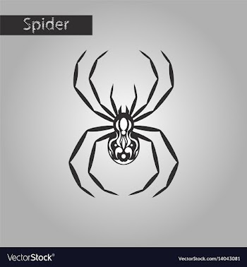 Black and white style icon of halloween spider vector image