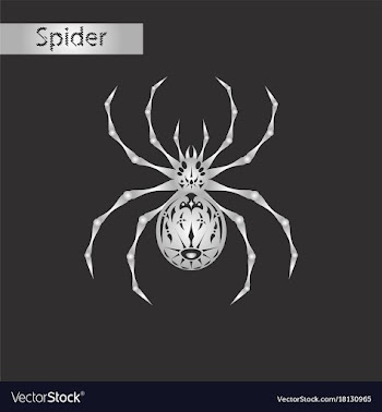 Black and white style icon of halloween spider vector image