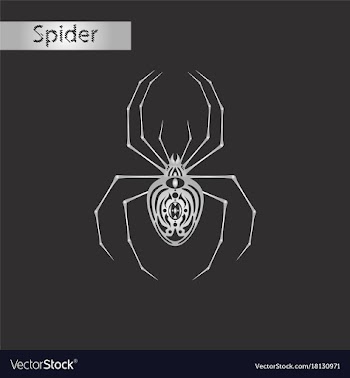 Black and white style icon of halloween spider vector image