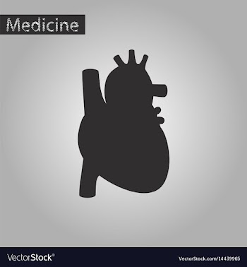 Black and white style icon of heart vector image