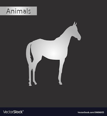 Black and white style icon of horse vector image