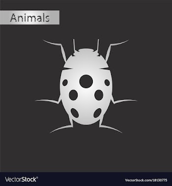 Black and white style icon of ladybug vector image