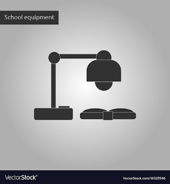 Black and white style icon of lamp open book vector image