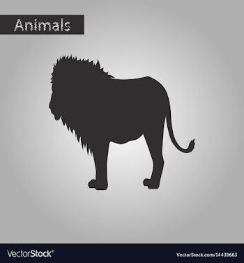 Black and white style icon of lion vector image