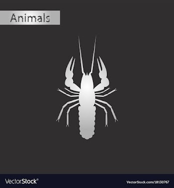 Black and white style icon of lobster vector image