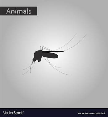 Black and white style icon of mosquito vector image