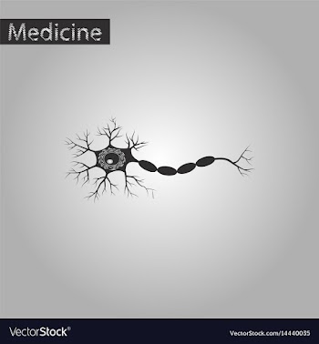 Black and white style icon of neuron vector image