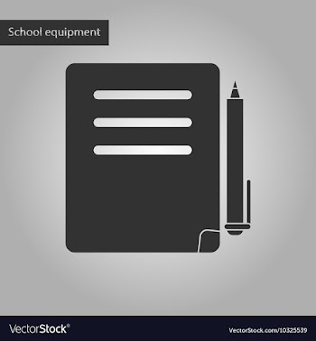 Black and white style icon of notebook and pen vector image