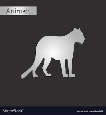 Black and white style icon of panther vector image