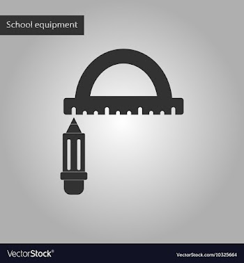 Black and white style icon of pencil ruler vector image