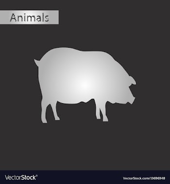 Black and white style icon of pig vector image