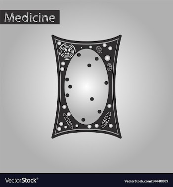 Black and white style icon of plant cell vector image