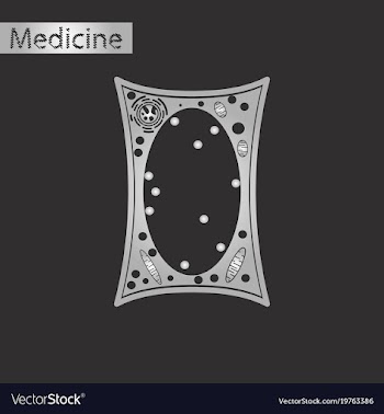 Black and white style icon of plant cell vector image