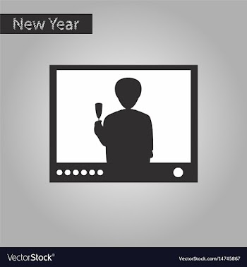 Black and white style icon of president tv vector image