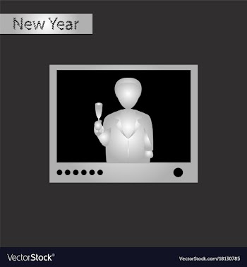 Black and white style icon of president tv vector image