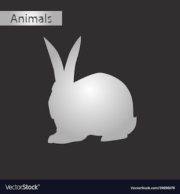 Black and white style icon of rabbit vector image