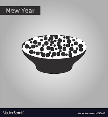 Black and white style icon of salad plate vector image