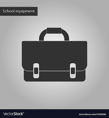 Black and white style icon of school bag backpack vector image