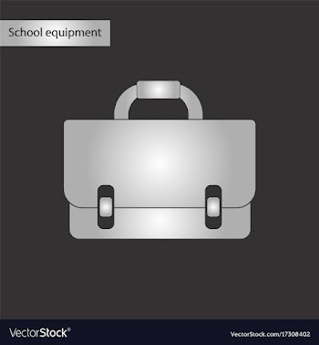 Black and white style icon of school bag backpack vector image