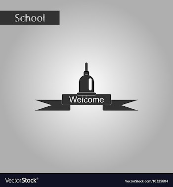 Black and white style icon of school bell vector image