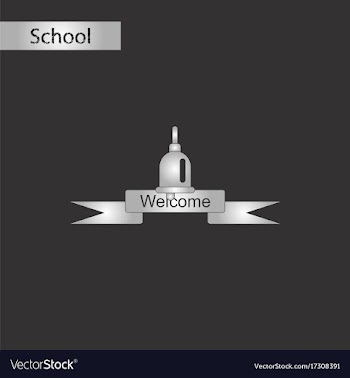 Black and white style icon of school bell vector image