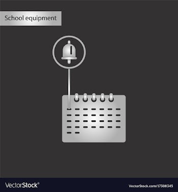 Black and white style icon of school calendar vector image