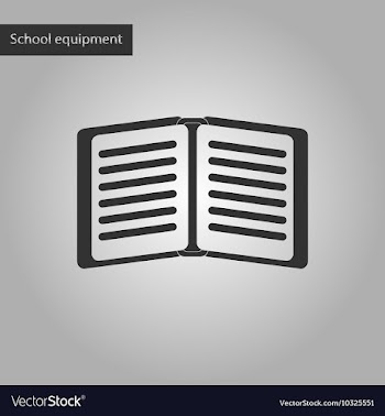 Black and white style icon of school notebook vector image