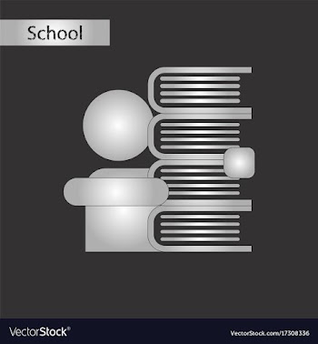 Black and white style icon of schoolboy books vector image