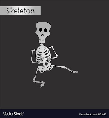 Black and white style icon of skeleton stick vector image