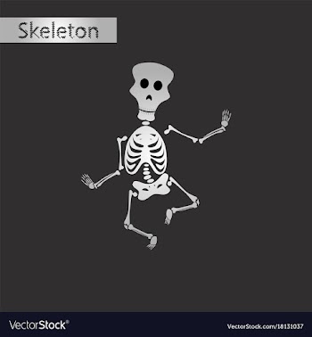 Black and white style icon of skeleton stick vector image
