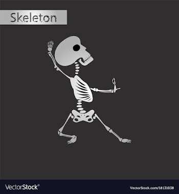 Black and white style icon of skeleton stick vector image