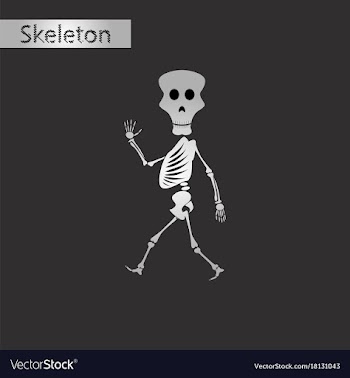 Black and white style icon of skeleton stick vector image