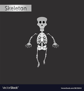 Black and white style icon of skeleton stick vector image