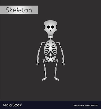 Black and white style icon of skeleton stick vector image