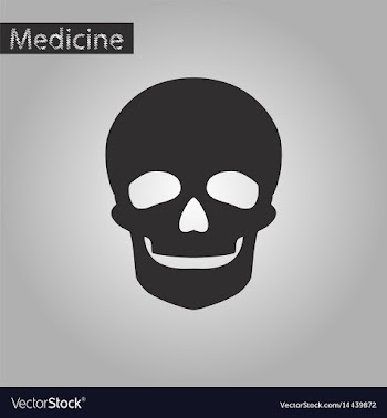 Black and white style icon of skull vector image