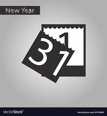 Black and white style icon of tear-off calendar vector image