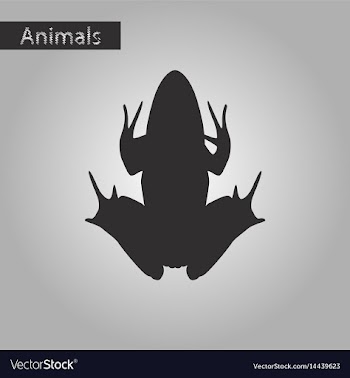 Black and white style icon of toad vector image