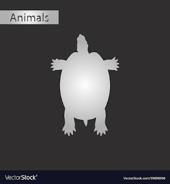 Black and white style icon of turtle vector image