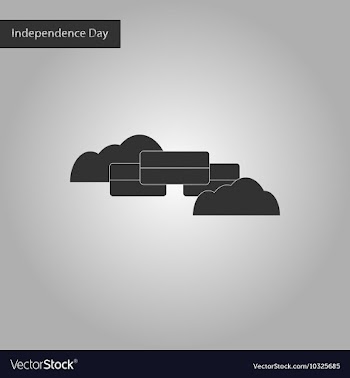 Black and white style icon of Ukrainian flag vector image